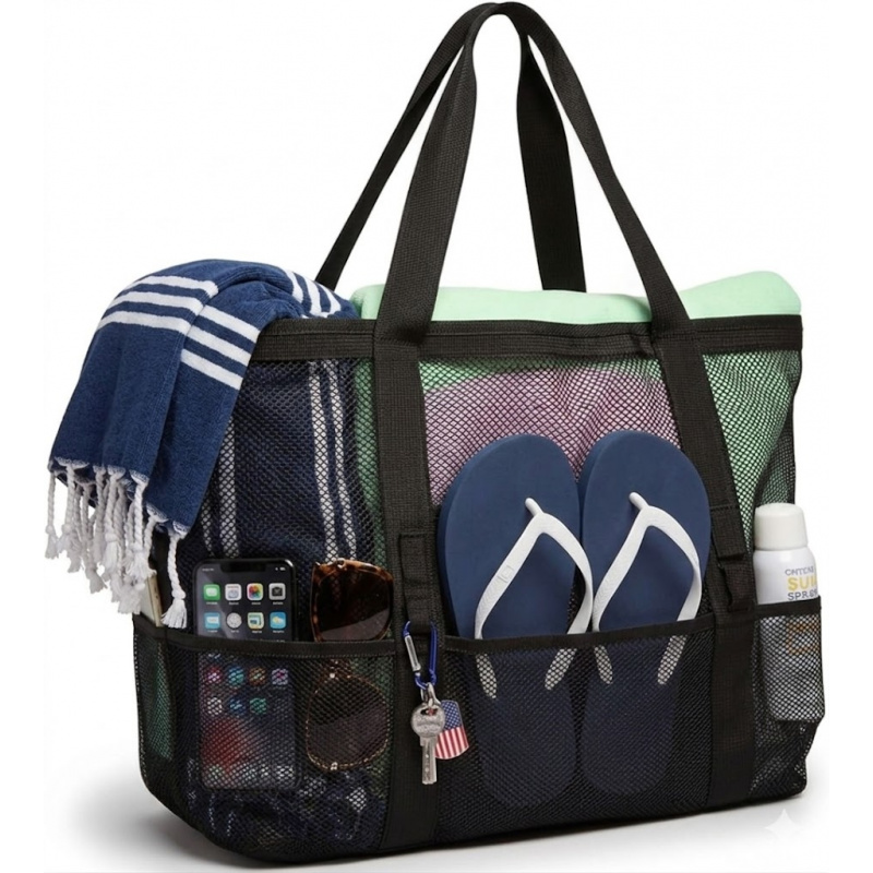 Tote Bag Beach - Tas Pantai Jaring Ukuran Besar Dengan