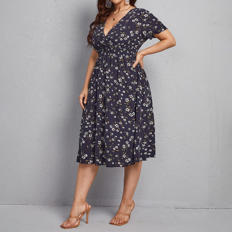 Gaun Wanita Ukuran Besar, Gaun - Romper Floral Print ulasan dan harga
