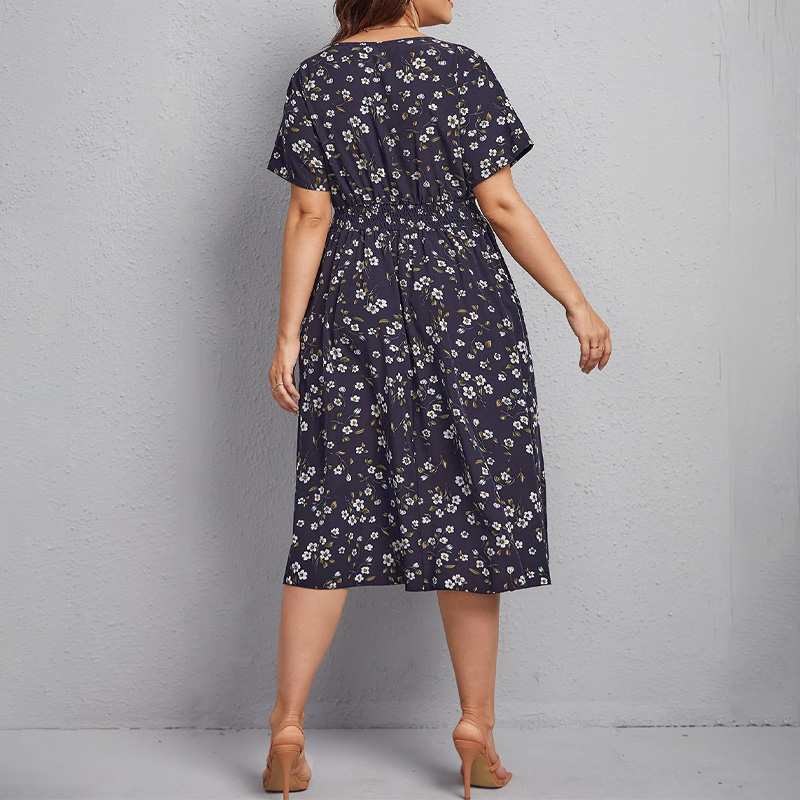Gaun Wanita Ukuran Besar, Gaun - Romper Floral Print ulasan dan harga