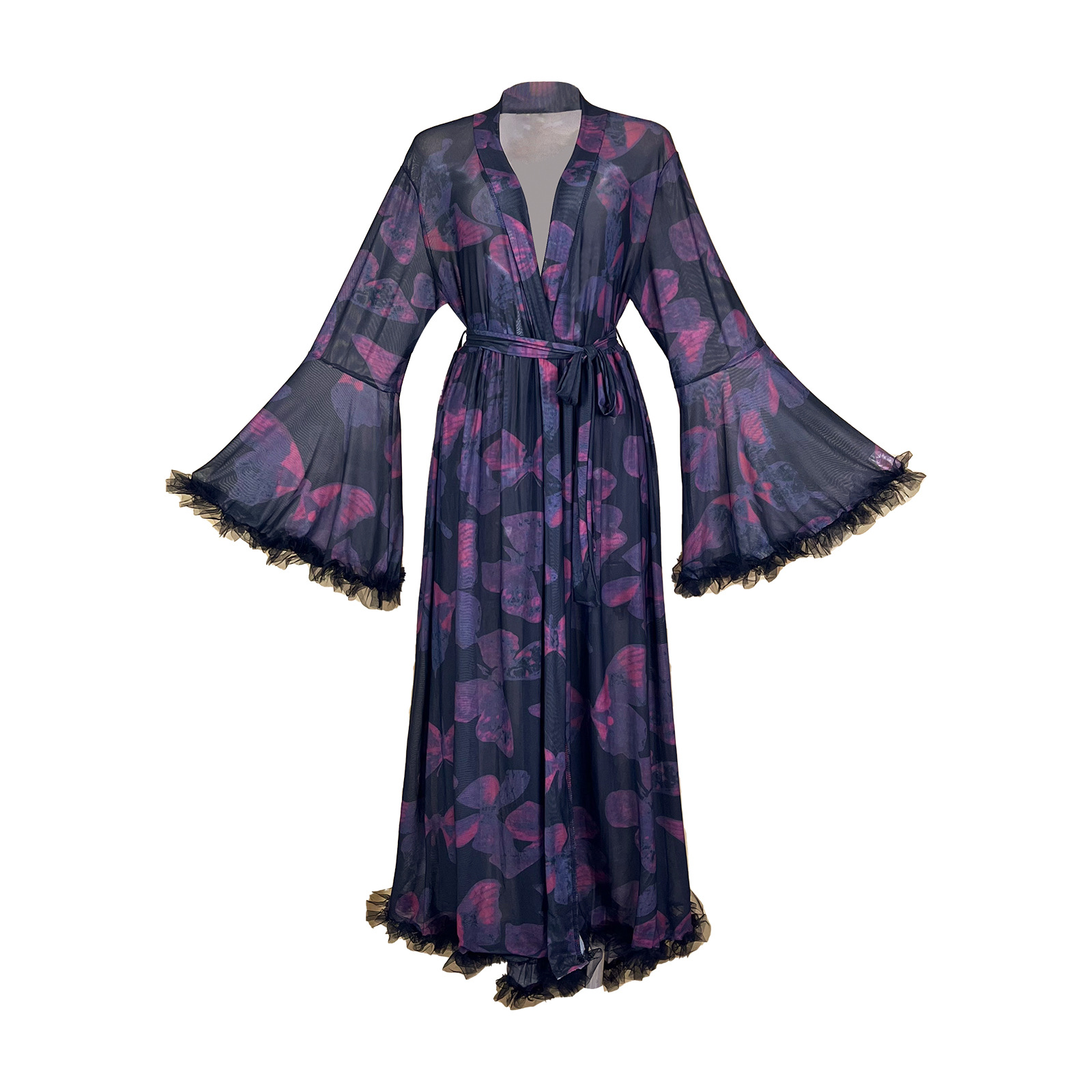 Gaun Mandi Wanita Musim Panas  - Kimono Sheer Floral ulasan dan harga