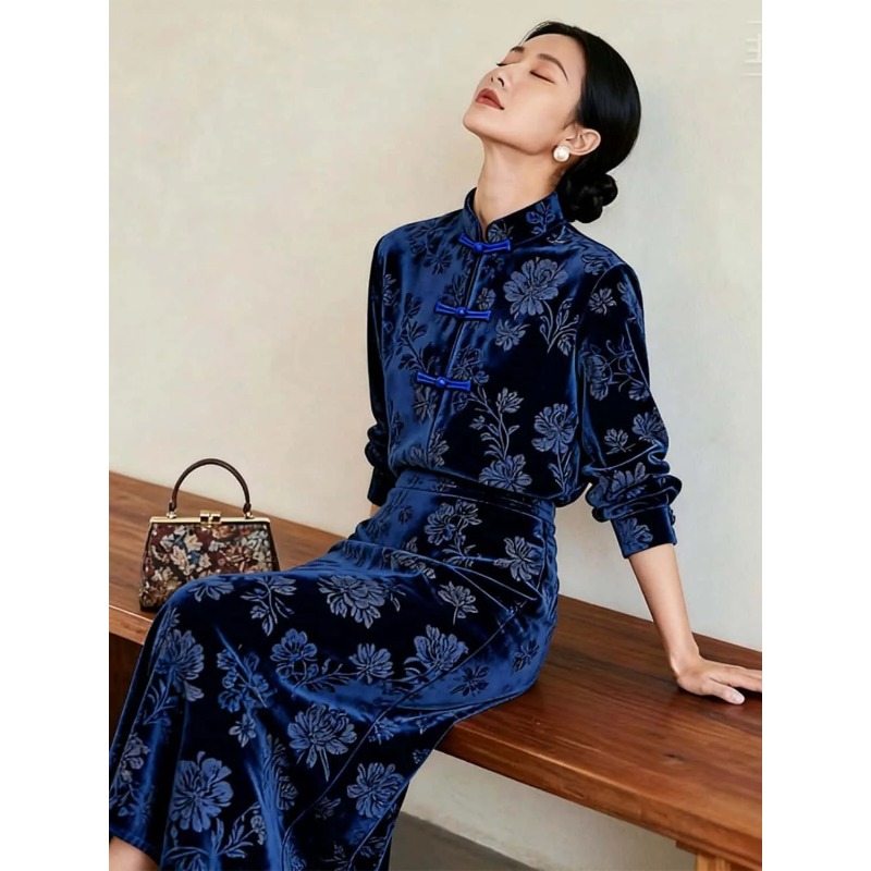 Setelan Dua Potong Wanita Gaya - Midi Skirt Floral ulasan dan harga