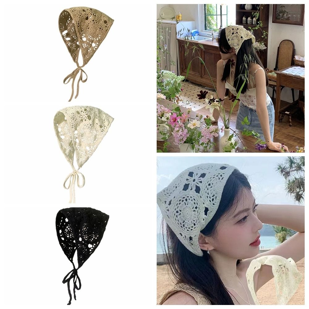 Hollow bunga Headband Fashion  - Headband Summer Knit ulasan dan harga