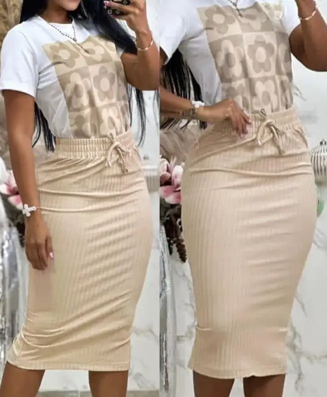 Set Atasan & Rok Celah Serut G - Romper Floral Print ulasan dan harga