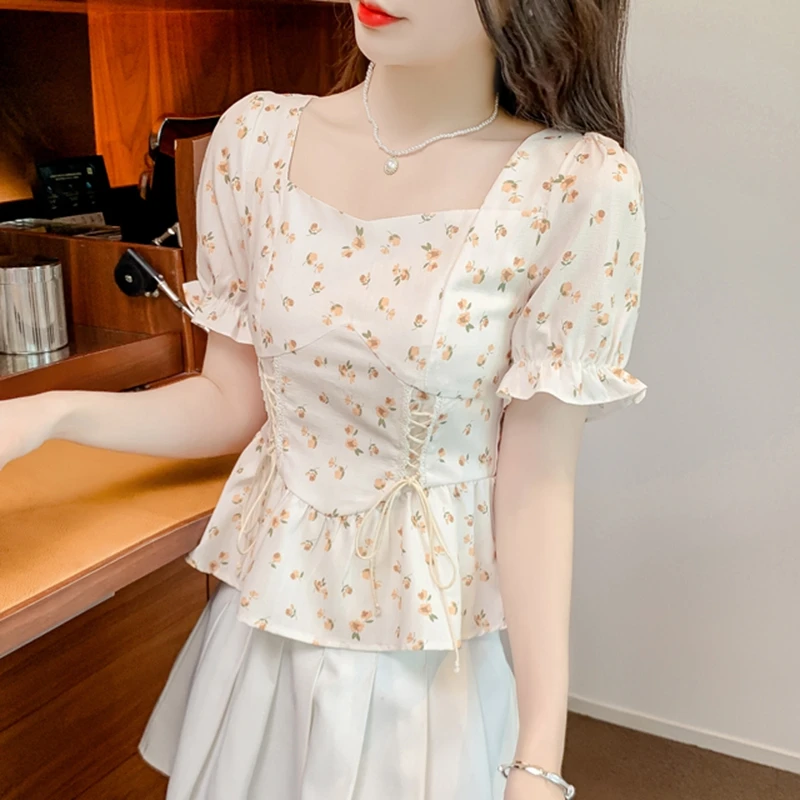Blus Cetak Musim Panas Vintage - Romper Floral Print ulasan dan harga