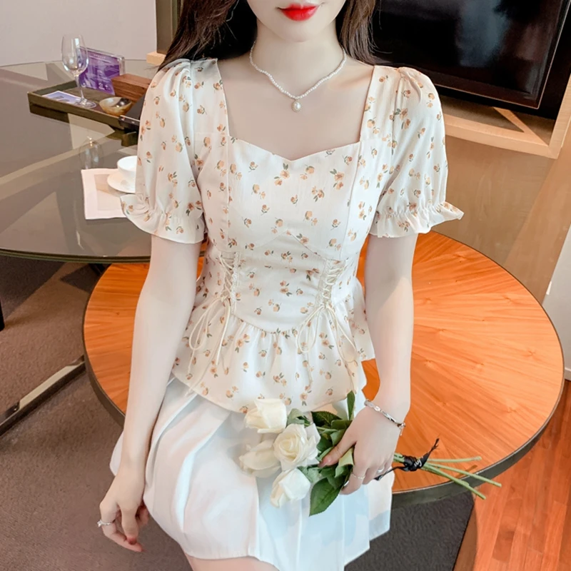 Blus Cetak Musim Panas Vintage - Romper Floral Print ulasan dan harga