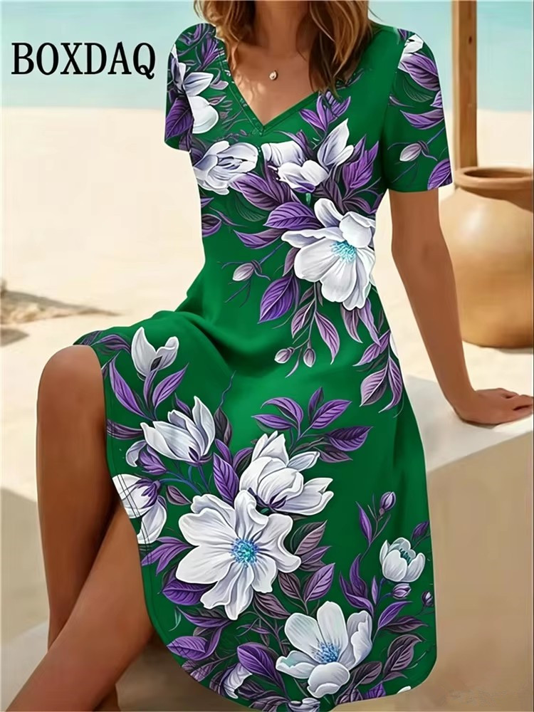 Gaun Wanita Ukuran Besar 6XL G - Romper Floral Print ulasan dan harga