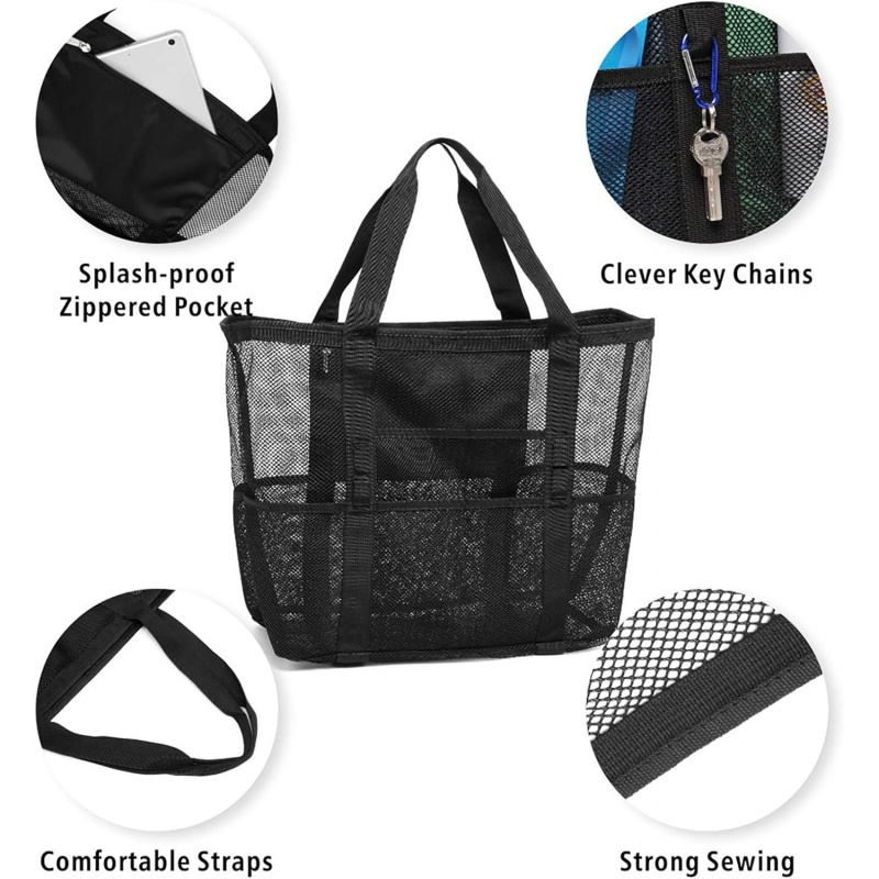 Tas Pantai Jaring Ukuran Besar - Tote Bag Beach ulasan dan harga