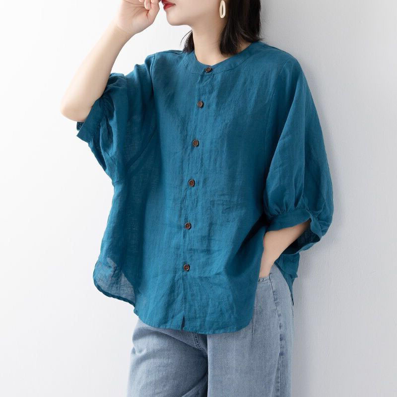 Kemeja katun dan linen wanita  - Blouse Off Shoulder ulasan dan harga