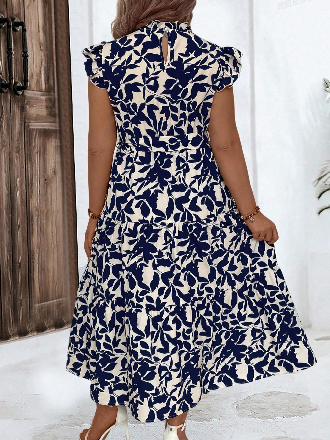 Gaun Ruffle Berikat Ruched Mot - Romper Floral Print ulasan dan harga