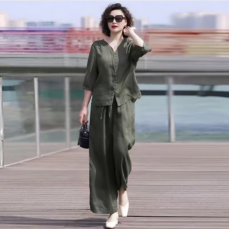 Set pakaian katun dan Linen wa - Linen Pant Wide ulasan dan harga
